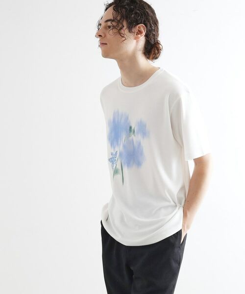 tk.TAKEO KIKUCHI / ティーケー タケオキクチ Tシャツ | ボカシフラワーTシャツ | 詳細1