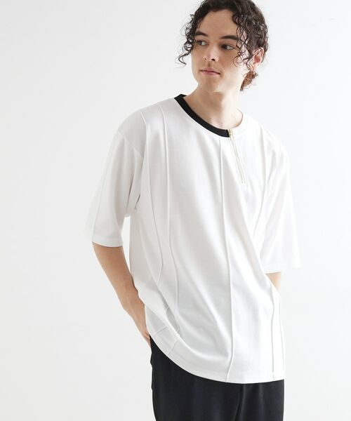 tk.TAKEO KIKUCHI / ティーケー タケオキクチ カットソー | ストライプタックTシャツ | 詳細1