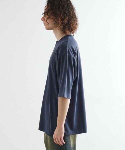 tk.TAKEO KIKUCHI / ティーケー タケオキクチ カットソー | ウェーブ切替ジップTシャツ | 詳細14