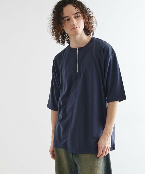 tk.TAKEO KIKUCHI / ティーケー タケオキクチ カットソー | ウェーブ切替ジップTシャツ | 詳細9