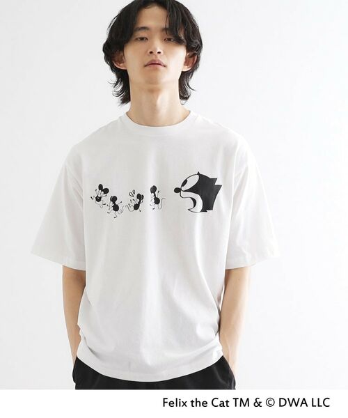 tk.TAKEO KIKUCHI / ティーケー タケオキクチ Tシャツ | FELIX THE CAT Tシャツ(ホワイト(001))