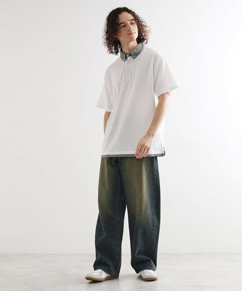 tk.TAKEO KIKUCHI / ティーケー タケオキクチ ポロシャツ | レイヤード鹿の子ポロシャツ | 詳細2