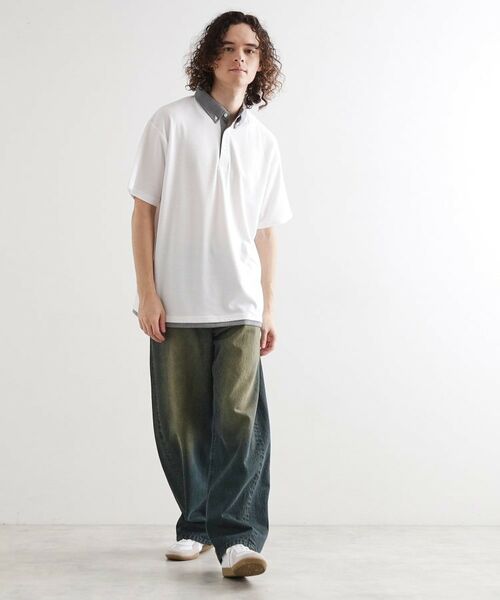 tk.TAKEO KIKUCHI / ティーケー タケオキクチ ポロシャツ | レイヤード鹿の子ポロシャツ | 詳細3