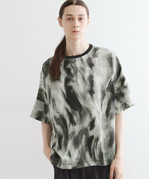 tk.TAKEO KIKUCHI / ティーケー タケオキクチ カットソー | アブストラクトドルマンカットソー | 詳細1