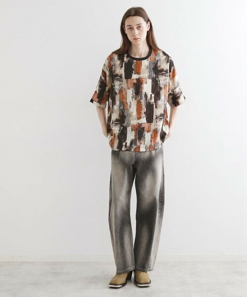 tk.TAKEO KIKUCHI / ティーケー タケオキクチ カットソー | アブストラクトドルマンカットソー | 詳細14