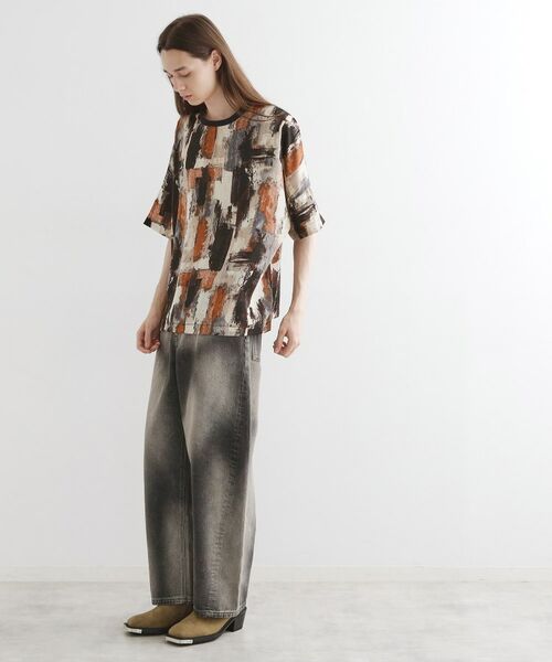 tk.TAKEO KIKUCHI / ティーケー タケオキクチ カットソー | アブストラクトドルマンカットソー | 詳細15