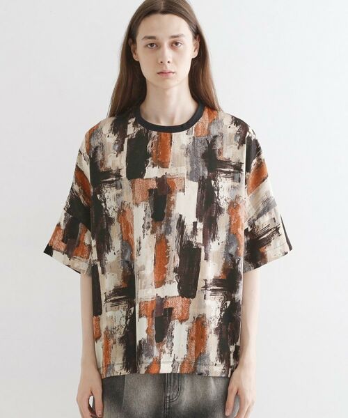 tk.TAKEO KIKUCHI / ティーケー タケオキクチ カットソー | アブストラクトドルマンカットソー | 詳細17