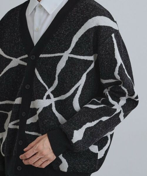 tk.TAKEO KIKUCHI / ティーケー タケオキクチ カーディガン・ボレロ | ラインアートニットカーディガン | 詳細14
