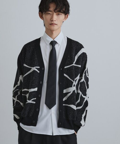 tk.TAKEO KIKUCHI / ティーケー タケオキクチ カーディガン・ボレロ | ラインアートニットカーディガン | 詳細6