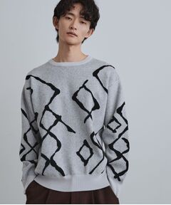 tk.TAKEO KIKUCHI / ティーケー タケオキクチ ニット・セーター | ラインアートニットプルオーバー