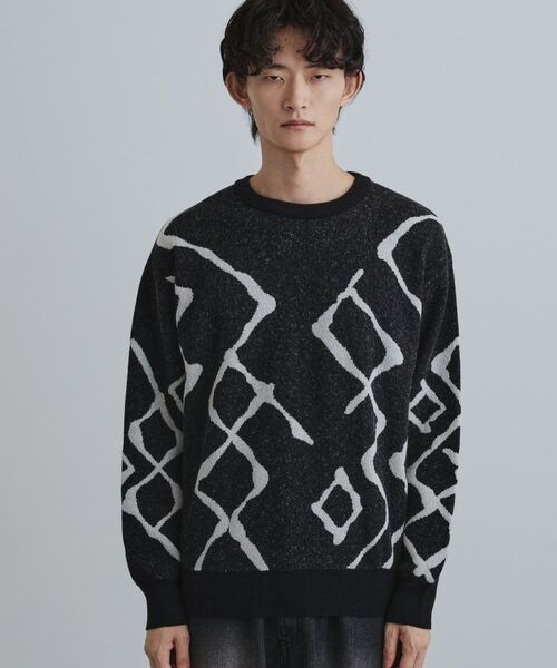 tk.TAKEO KIKUCHI / ティーケー タケオキクチ ニット・セーター | ラインアートニットプルオーバー | 詳細10