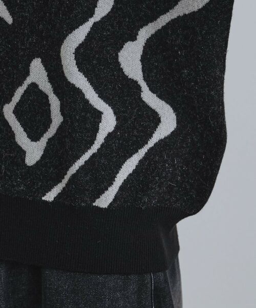 tk.TAKEO KIKUCHI / ティーケー タケオキクチ ニット・セーター | ラインアートニットプルオーバー | 詳細15