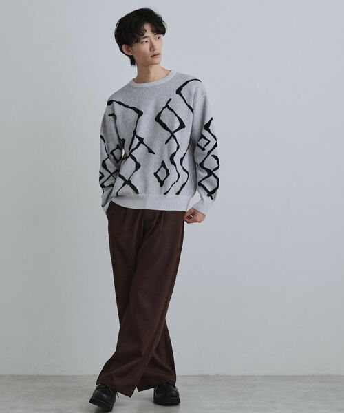 tk.TAKEO KIKUCHI / ティーケー タケオキクチ ニット・セーター | ラインアートニットプルオーバー | 詳細3