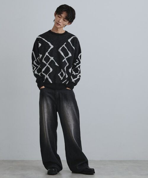 tk.TAKEO KIKUCHI / ティーケー タケオキクチ ニット・セーター | ラインアートニットプルオーバー | 詳細7