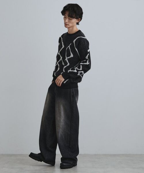 tk.TAKEO KIKUCHI / ティーケー タケオキクチ ニット・セーター | ラインアートニットプルオーバー | 詳細8