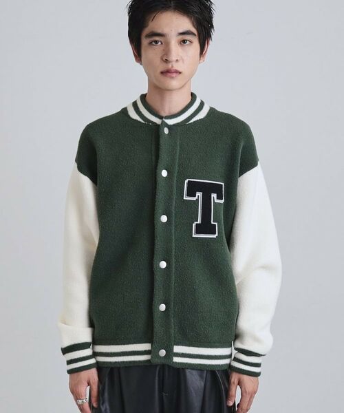 tk.TAKEO KIKUCHI / ティーケー タケオキクチ その他アウター | ダブルジャカードニットスタジャン | 詳細10