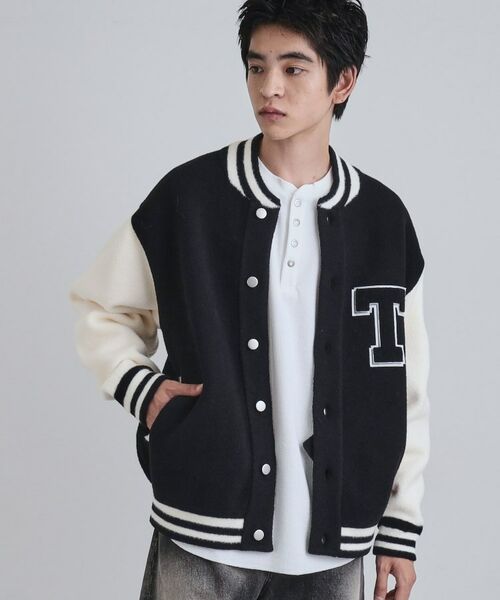 tk.TAKEO KIKUCHI / ティーケー タケオキクチ その他アウター | ダブルジャカードニットスタジャン | 詳細2