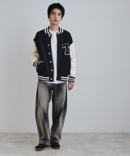 tk.TAKEO KIKUCHI / ティーケー タケオキクチ その他アウター | ダブルジャカードニットスタジャン | 詳細3