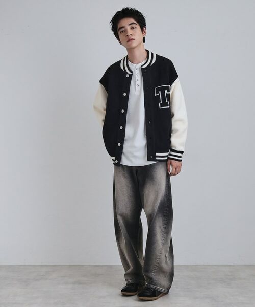 tk.TAKEO KIKUCHI / ティーケー タケオキクチ その他アウター | ダブルジャカードニットスタジャン | 詳細4