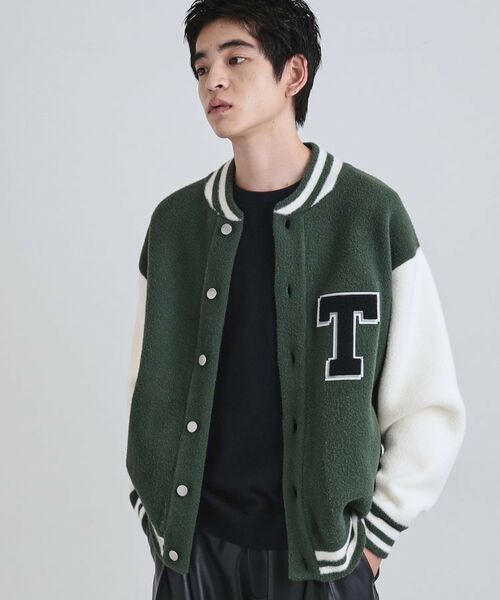 tk.TAKEO KIKUCHI / ティーケー タケオキクチ その他アウター | ダブルジャカードニットスタジャン | 詳細6