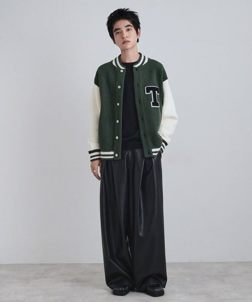 tk.TAKEO KIKUCHI / ティーケー タケオキクチ その他アウター | ダブルジャカードニットスタジャン | 詳細7