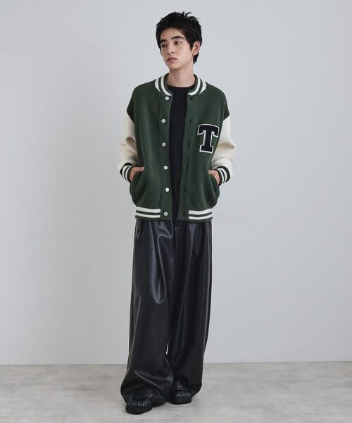 tk.TAKEO KIKUCHI / ティーケー タケオキクチ その他アウター | ダブルジャカードニットスタジャン | 詳細8