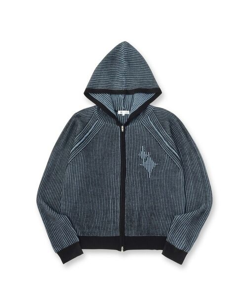 tk.TAKEO KIKUCHI / ティーケー タケオキクチ ニット・セーター | プレーティングブライトモチーフジップパーカー | 詳細1