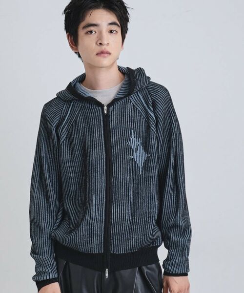 tk.TAKEO KIKUCHI / ティーケー タケオキクチ ニット・セーター | プレーティングブライトモチーフジップパーカー | 詳細10