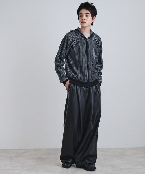 tk.TAKEO KIKUCHI / ティーケー タケオキクチ ニット・セーター | プレーティングブライトモチーフジップパーカー | 詳細11