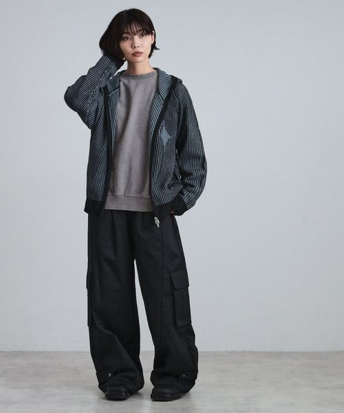 tk.TAKEO KIKUCHI / ティーケー タケオキクチ ニット・セーター | プレーティングブライトモチーフジップパーカー | 詳細15