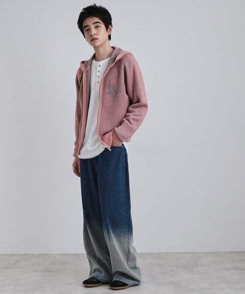 tk.TAKEO KIKUCHI / ティーケー タケオキクチ ニット・セーター | プレーティングブライトモチーフジップパーカー | 詳細18