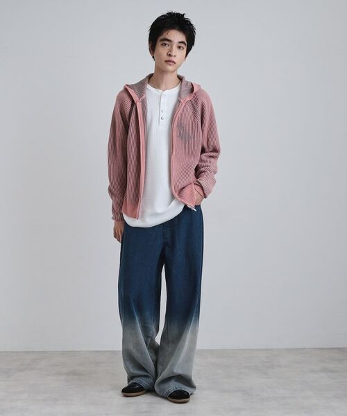 tk.TAKEO KIKUCHI / ティーケー タケオキクチ ニット・セーター | プレーティングブライトモチーフジップパーカー | 詳細19