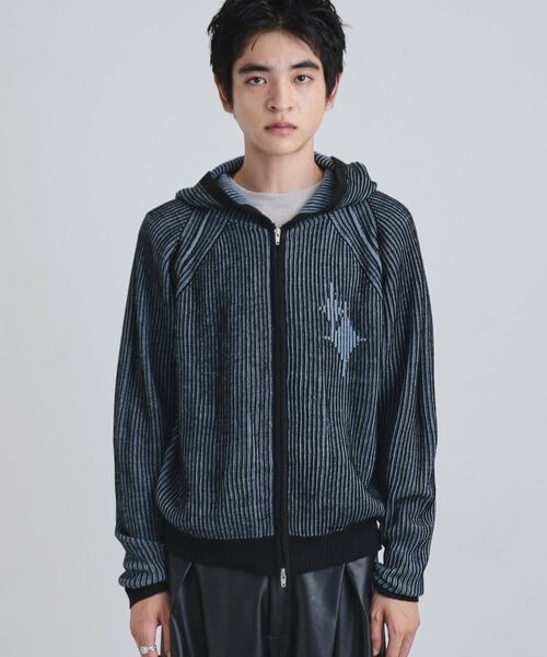 tk.TAKEO KIKUCHI / ティーケー タケオキクチ ニット・セーター | プレーティングブライトモチーフジップパーカー | 詳細24