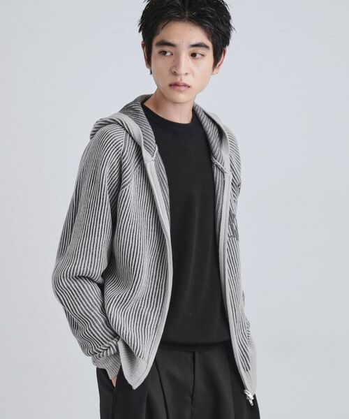 tk.TAKEO KIKUCHI / ティーケー タケオキクチ ニット・セーター | プレーティングブライトモチーフジップパーカー | 詳細3