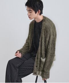 tk.TAKEO KIKUCHI / ティーケー タケオキクチ カーディガン・ボレロ | 【WEB限定】バイカラーフェザーニットカーディガン