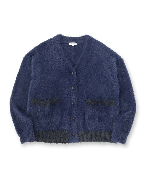 tk.TAKEO KIKUCHI / ティーケー タケオキクチ カーディガン・ボレロ | 【WEB限定】バイカラーフェザーニットカーディガン | 詳細1