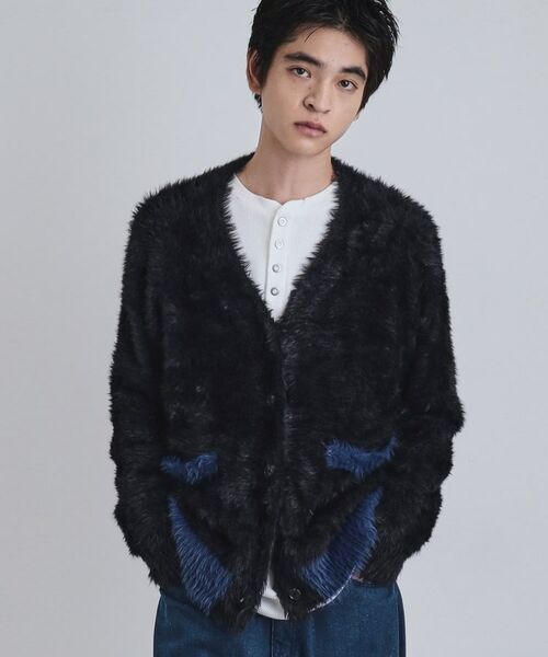 tk.TAKEO KIKUCHI / ティーケー タケオキクチ カーディガン・ボレロ | 【WEB限定】バイカラーフェザーニットカーディガン | 詳細10