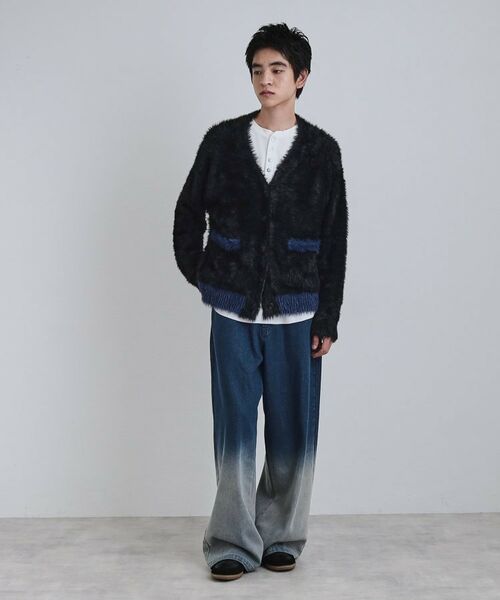 tk.TAKEO KIKUCHI / ティーケー タケオキクチ カーディガン・ボレロ | 【WEB限定】バイカラーフェザーニットカーディガン | 詳細12