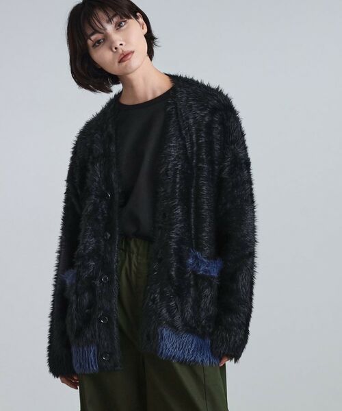 tk.TAKEO KIKUCHI / ティーケー タケオキクチ カーディガン・ボレロ | 【WEB限定】バイカラーフェザーニットカーディガン | 詳細14