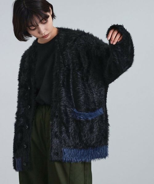 tk.TAKEO KIKUCHI / ティーケー タケオキクチ カーディガン・ボレロ | 【WEB限定】バイカラーフェザーニットカーディガン | 詳細15