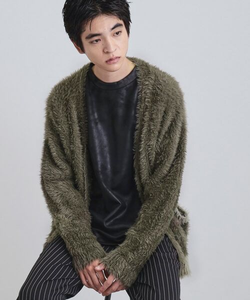 tk.TAKEO KIKUCHI / ティーケー タケオキクチ カーディガン・ボレロ | 【WEB限定】バイカラーフェザーニットカーディガン | 詳細18