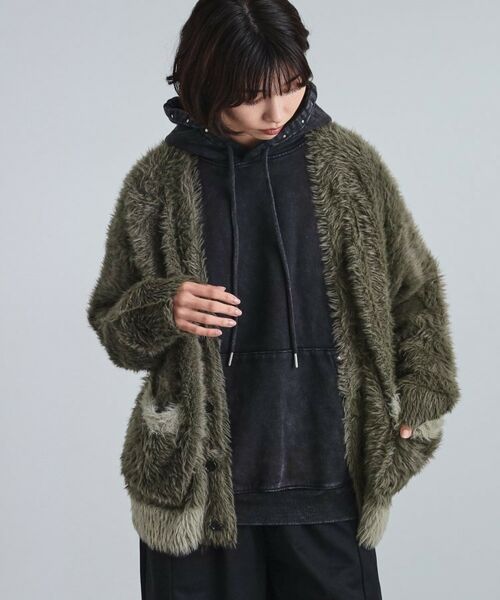 tk.TAKEO KIKUCHI / ティーケー タケオキクチ カーディガン・ボレロ | 【WEB限定】バイカラーフェザーニットカーディガン | 詳細21