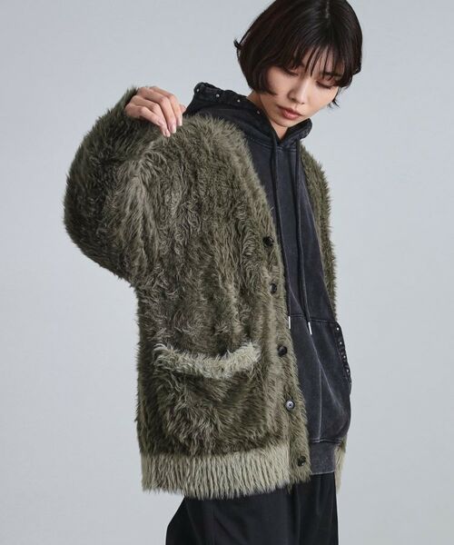 tk.TAKEO KIKUCHI / ティーケー タケオキクチ カーディガン・ボレロ | 【WEB限定】バイカラーフェザーニットカーディガン | 詳細22