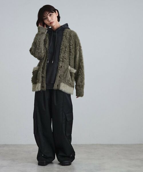 tk.TAKEO KIKUCHI / ティーケー タケオキクチ カーディガン・ボレロ | 【WEB限定】バイカラーフェザーニットカーディガン | 詳細23