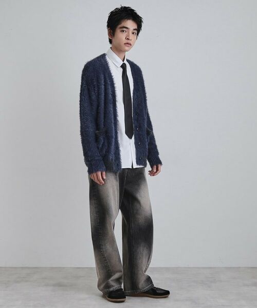 tk.TAKEO KIKUCHI / ティーケー タケオキクチ カーディガン・ボレロ | 【WEB限定】バイカラーフェザーニットカーディガン | 詳細27