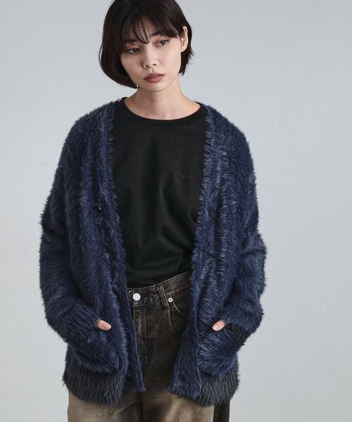 tk.TAKEO KIKUCHI / ティーケー タケオキクチ カーディガン・ボレロ | 【WEB限定】バイカラーフェザーニットカーディガン | 詳細29