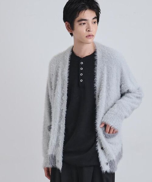 tk.TAKEO KIKUCHI / ティーケー タケオキクチ カーディガン・ボレロ | 【WEB限定】バイカラーフェザーニットカーディガン | 詳細3