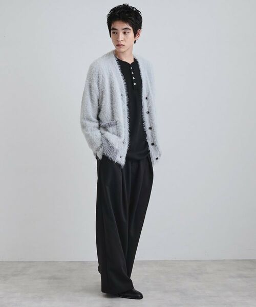 tk.TAKEO KIKUCHI / ティーケー タケオキクチ カーディガン・ボレロ | 【WEB限定】バイカラーフェザーニットカーディガン | 詳細5