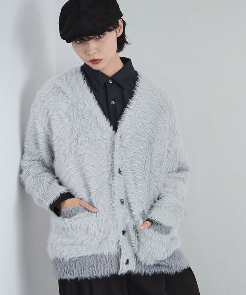 tk.TAKEO KIKUCHI / ティーケー タケオキクチ カーディガン・ボレロ | 【WEB限定】バイカラーフェザーニットカーディガン | 詳細7