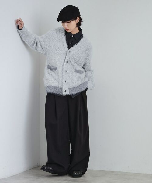 tk.TAKEO KIKUCHI / ティーケー タケオキクチ カーディガン・ボレロ | 【WEB限定】バイカラーフェザーニットカーディガン | 詳細8